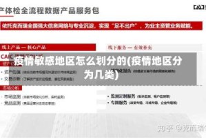 疫情敏感地区怎么划分的(疫情地区分为几类)