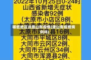 哪些地区说唐山有疫情(唐山有疫情病例吗)