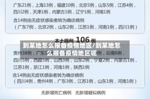 到某地怎么报备疫情地区/到某地怎么报备疫情地区呢