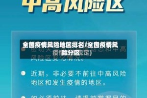 全国疫情风险地区排名/全国疫情风险分区