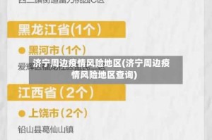 济宁周边疫情风险地区(济宁周边疫情风险地区查询)