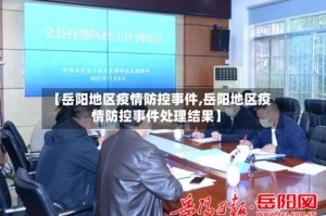 【岳阳地区疫情防控事件,岳阳地区疫情防控事件处理结果】