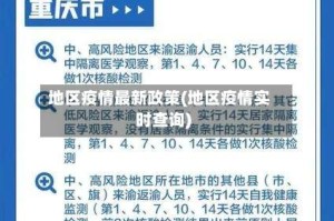 地区疫情最新政策(地区疫情实时查询)