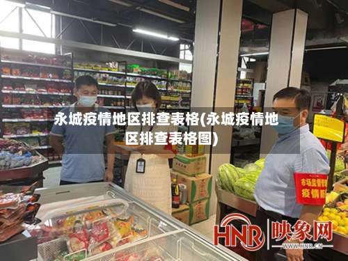 永城疫情地区排查表格(永城疫情地区排查表格图)-第1张图片