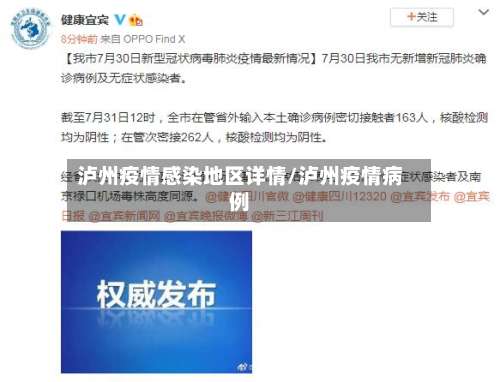 泸州疫情感染地区详情/泸州疫情病例-第1张图片