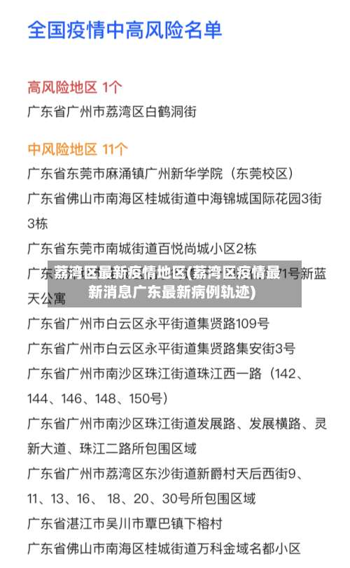 荔湾区最新疫情地区(荔湾区疫情最新消息广东最新病例轨迹)-第1张图片