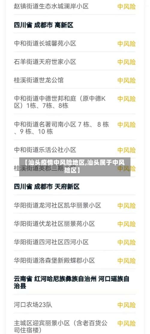 【汕头疫情中风险地区,汕头属于中风险区】-第3张图片