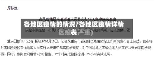 各地区疫情的情况/各地区疫情详情表-第2张图片