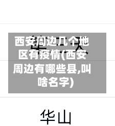 西安周边几个地区有疫情(西安周边有哪些县,叫啥名字)-第1张图片