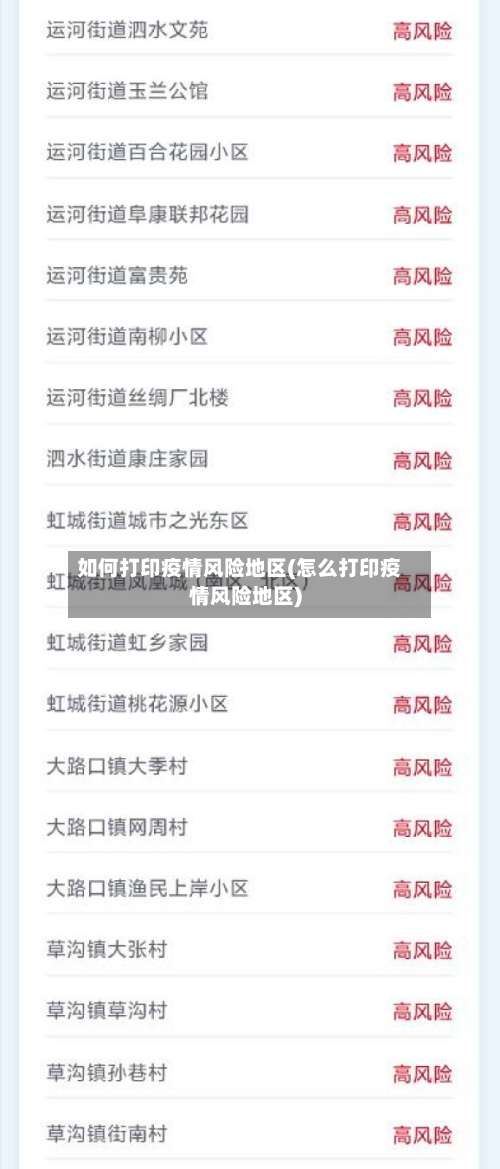 如何打印疫情风险地区(怎么打印疫情风险地区)-第3张图片