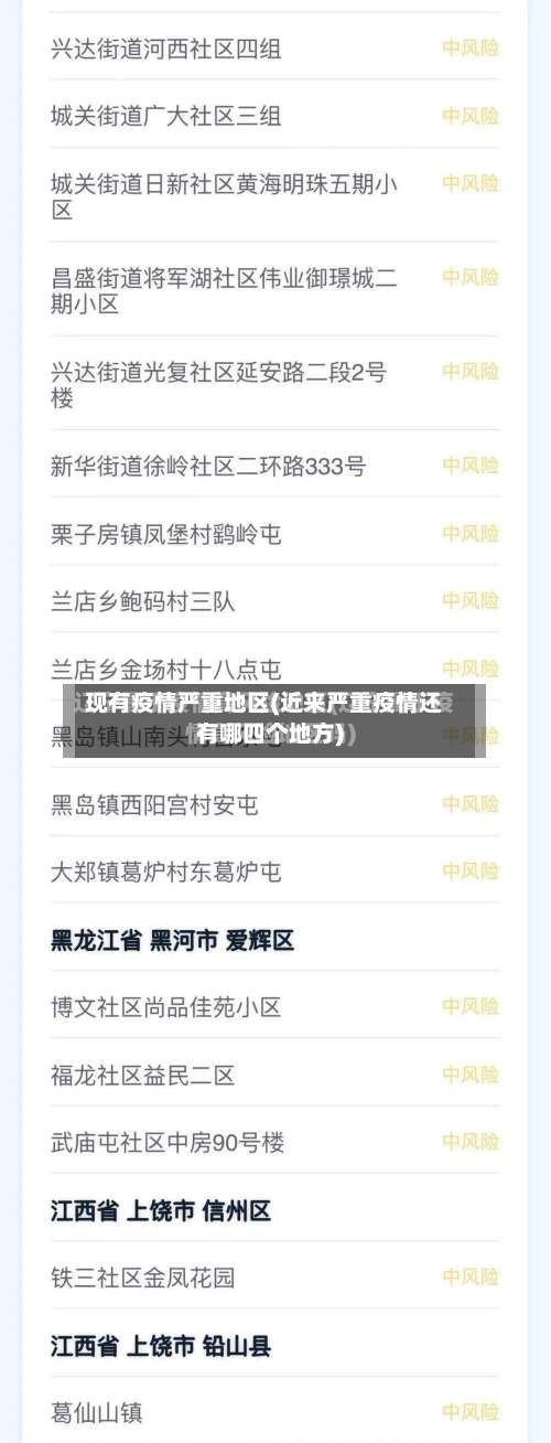 现有疫情严重地区(近来严重疫情还有哪四个地方)-第2张图片