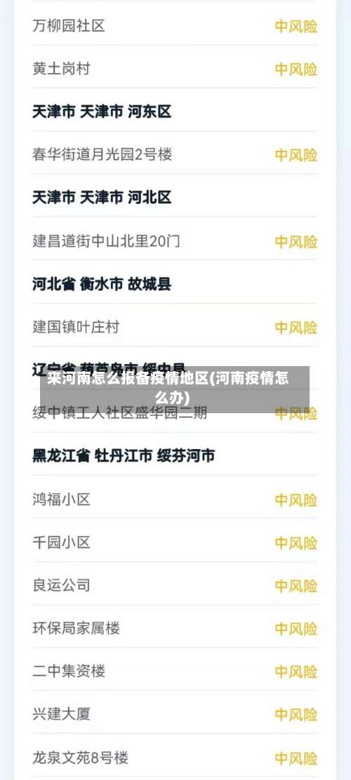 来河南怎么报备疫情地区(河南疫情怎么办)-第1张图片