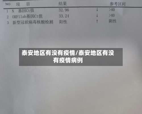 泰安地区有没有疫情/泰安地区有没有疫情病例-第1张图片
